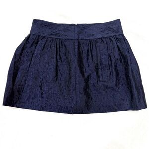 Theory NWT Navy Jacquard Mini Skirt Sz 2 | Holiday Party, Cocktail, High Waist